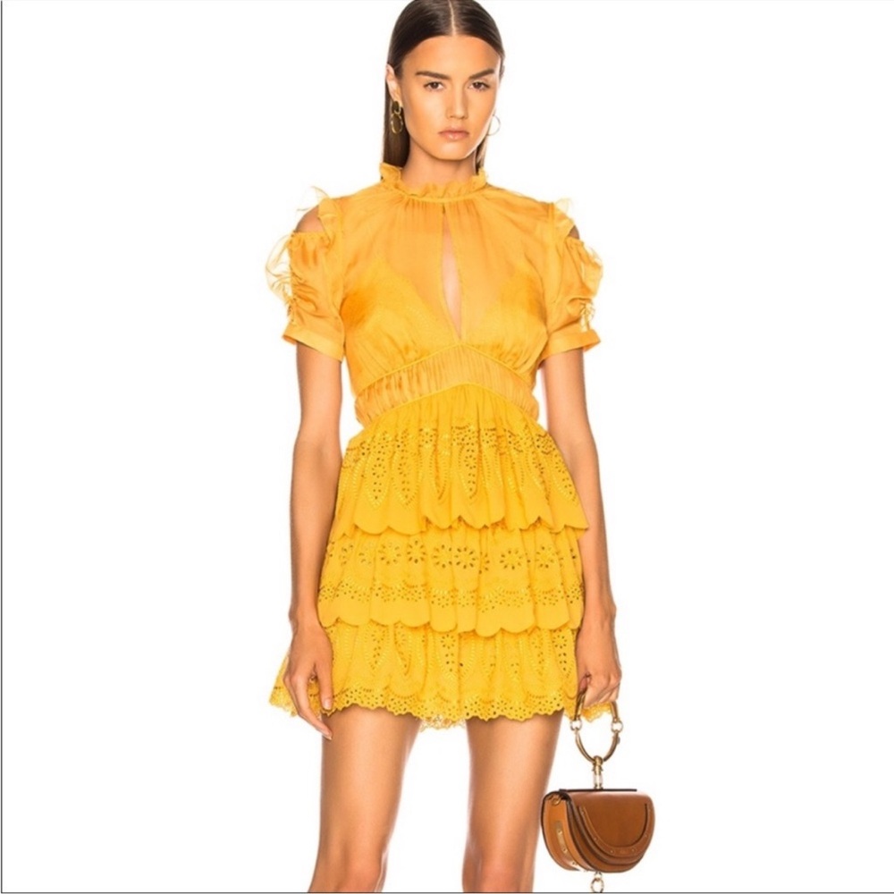 Self-Portrait Tiered Mini Dress